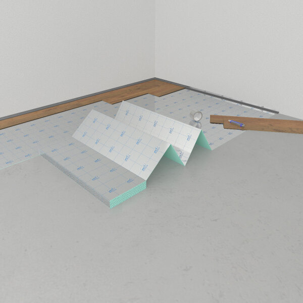 JOKA JK124+ Alu-XPS-PRO AquaStop Trittschalldämmung  (XPS-Faltplatten) 15 qm