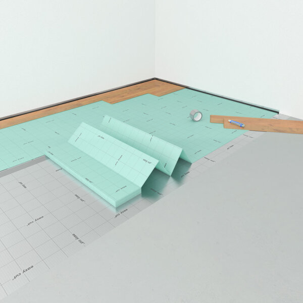 JK124 XPS-Profi-Trittschalldämmung für Laminat-, Parkett- und Korkböden JK124 Faltplatte 15m²