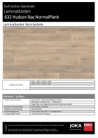 Laminat HUDSON BAY 632 NormalPlank, 6015-Oak cremeline V4...