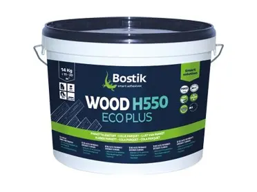 Bostik Wood H550 Eco Plus Plastikeimer (17kg) Schneller Hybrid-Parkettklebstoff