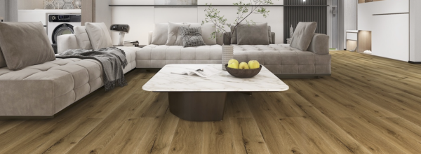 Decotec- Natural Oak- Rigid PremiumLine Vinyl 0,55 mm - inkl. 1.00 mm IXPE Trittschallisolierung -VE 2,15 qm