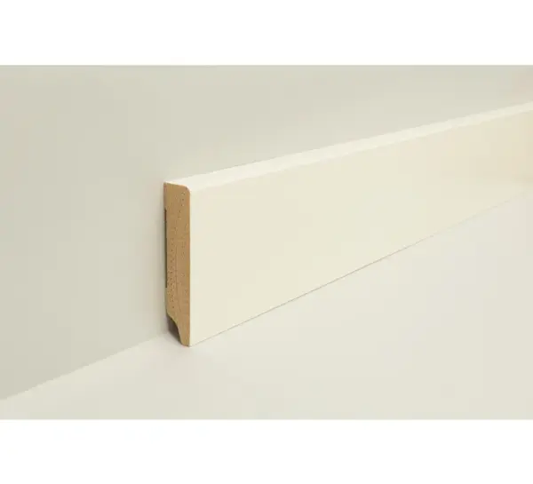 Sockelleiste Kiefer Cube weiß lackiert (9010) 2,4 Meter 16x78mm #632