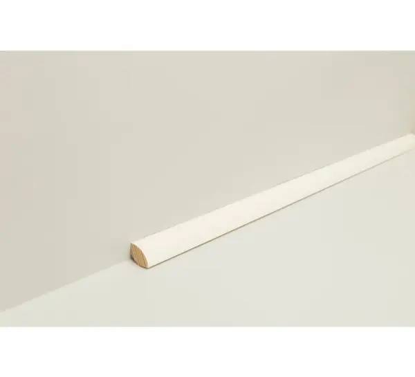 Sockelleiste Kiefer weiß lackiert (9010) 2,4 Meter 14x14mm #103