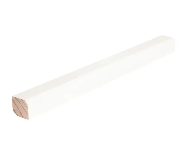 Sockelleiste Kiefer Cube weiß lackiert (9016) 2,4 Meter 16x20mm #610/16