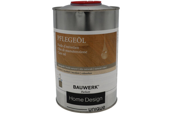 Bauwerk Pflegeöl (farblos) Parkettboden Holzboden Holzpflegeöl Holzbodenöl Parkettöl 1L Dose
